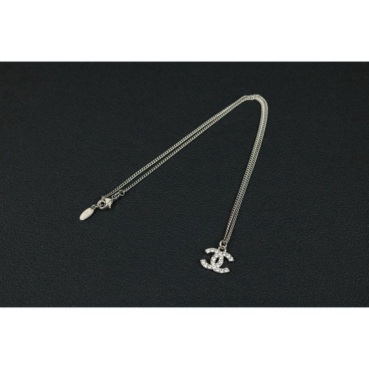 Include Authentic Detective Certificate of Authenticity｜Very Good ( Rank A) ｜ CHANEL C11V Coco Mark  Rhinestone Choker  Necklace｜S26062508