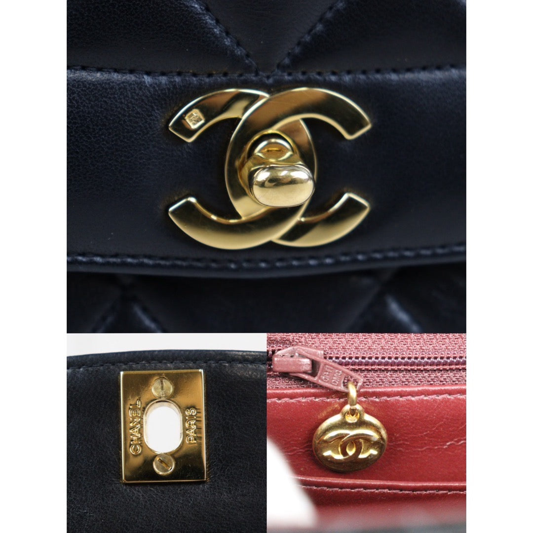 Rank A ｜ CHANEL Matrasse Diana 25 Lamb Skin Chain Bag Made in 1991-1994 Year｜23120810