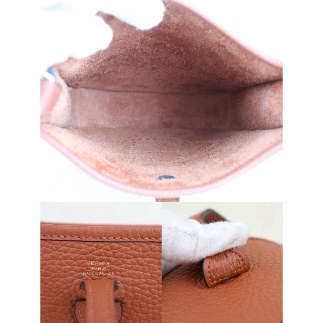 Excellent（Rank SA）｜ HERMES TC Leather Mini Evelyn 16 Shoulder Bag Gold Hardware B Stamp Made In 2023 Year Potiron｜H25111702