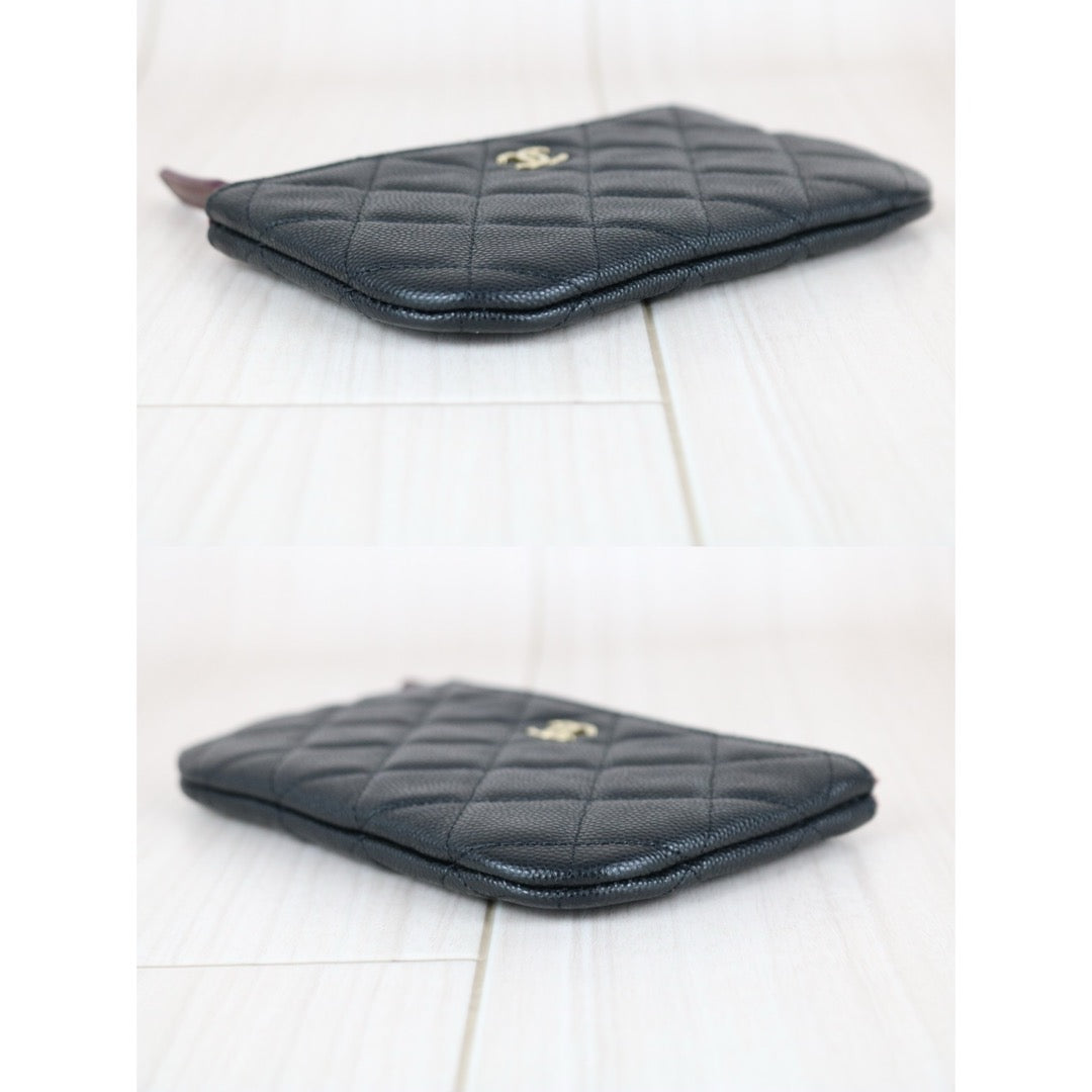 Excellent（Rank SA）｜CHANEL Caviar Skin Calf Leather Card Holder Black IC Chips Model｜X25091407