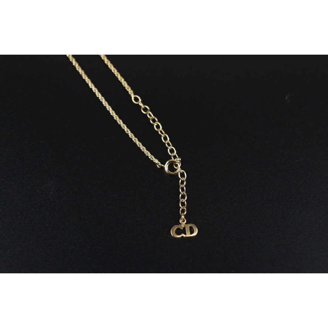 Rank A ｜ Dior CD Necklace Gold Plated ｜24011820