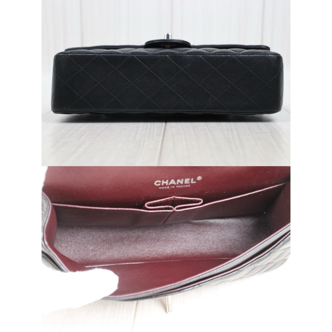 Very Good ( Rank A)｜ CHANEL Lamb Skin Matrasse Double Flap 25 Shoulder Bag  Black Made In 2008-2009Year｜S25062504
