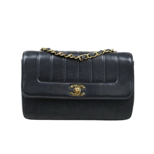 Good ( Rank AB)｜ CHANEL  Mademoiselle 22 Lamb Skin Shoulder Bag Black  Made in 1994-1996Year ｜P24110113