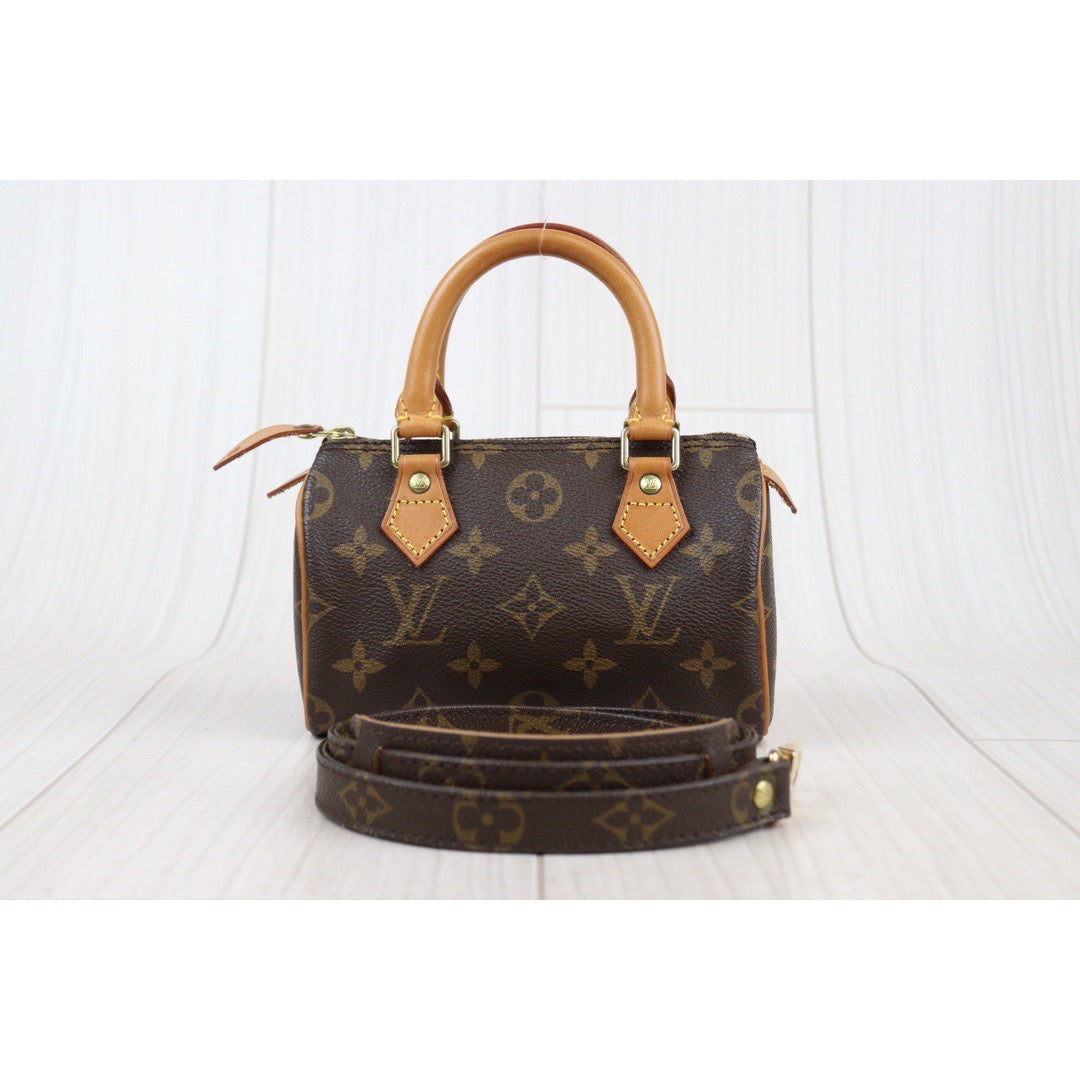 Rank A ｜ LV Monogram Mini Speedy Handbag With Shoulder Strap｜23121408