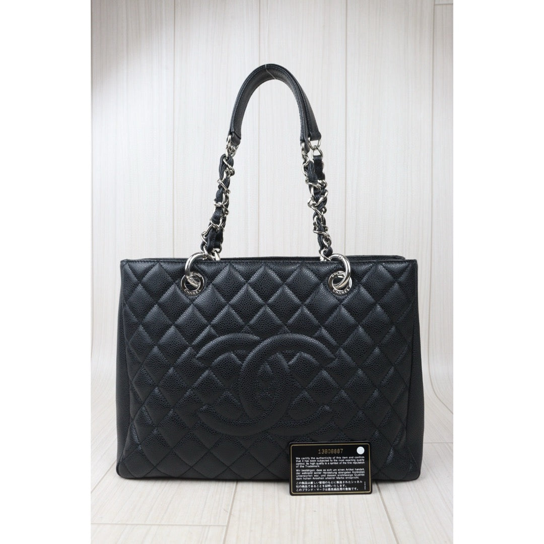 Very Good ( Rank A)｜ CHANEL Matrasse GST Chain Tote Bag Caviar Skin Black  Made In 2009-2010 Year｜S24071411