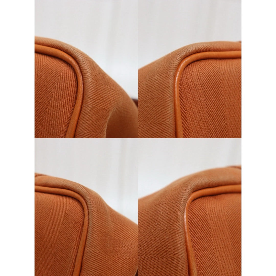 Include Entrupy Certificate of Authenticity｜Good ( Rank AB)｜ HERMES Valparaiso  Orange Canvas Hand Bag  PM｜26081901