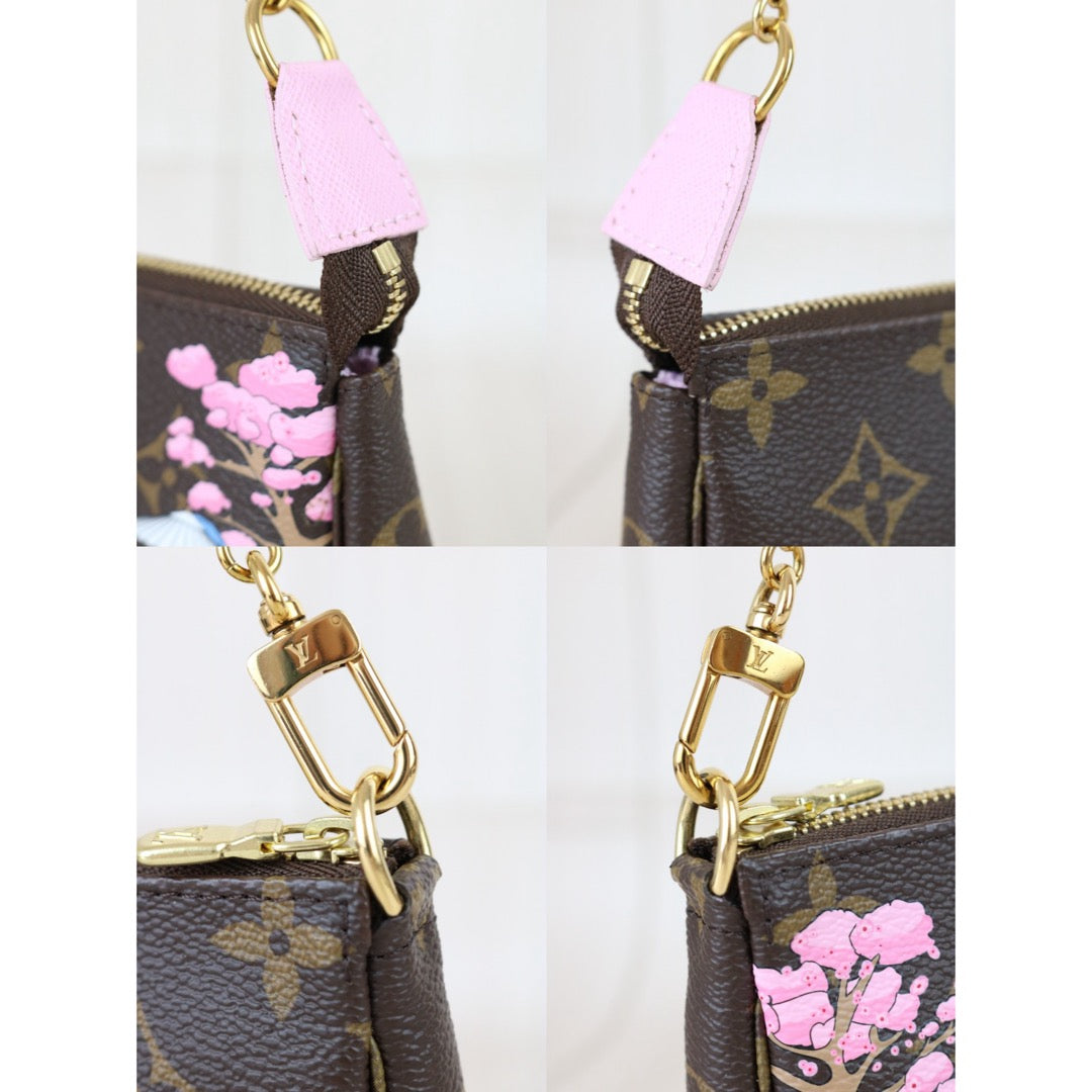 Include Entrupy Certificate of Authenticity｜Very Good ( Rank A) ｜ Louis Vuitton Monogram 2021 Christmas Animation Mini Pochette Accessoire Limited Edition｜X26090414