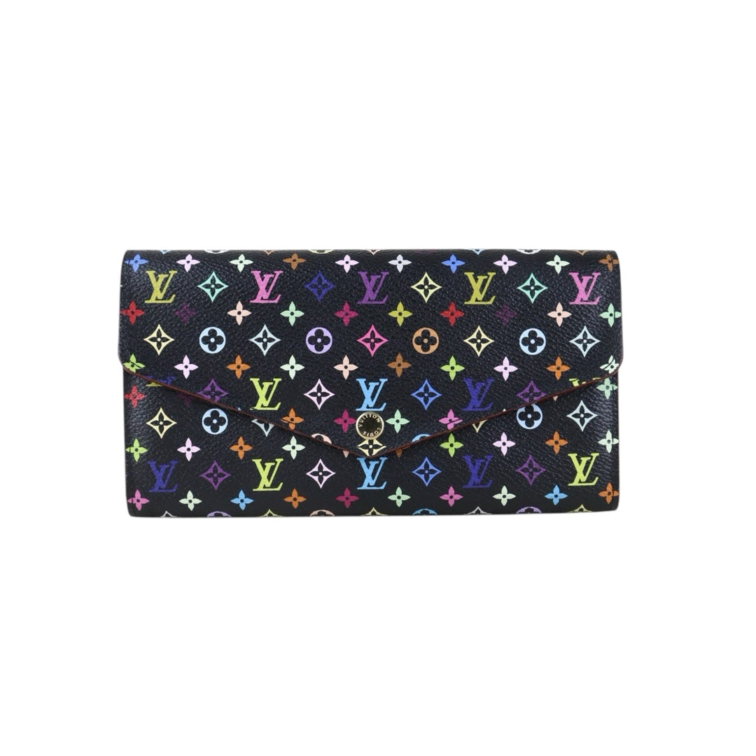 Include Entrupy Certificate of Authenticity｜Very Good ( Rank A)｜ Louis Vuitton Monogram Multicolor Portofeuil Sara Long Style Wallet ｜Z26092909