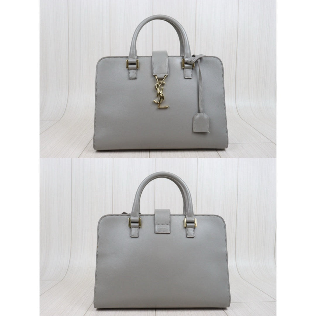 Very Good ( Rank A)｜  Saint Laurent YSL Skin Calf Leather cabas Hand Bag Grey ｜P25101304