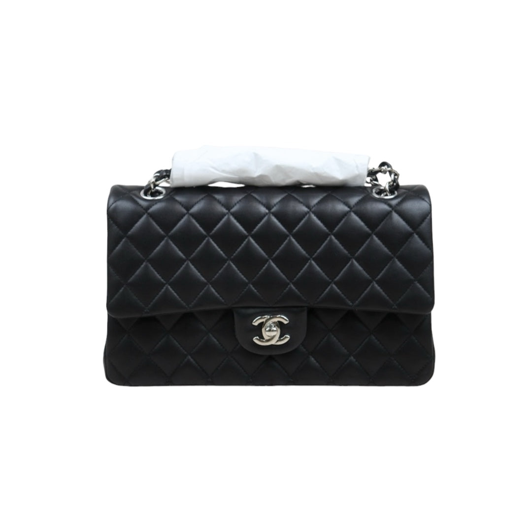 Excellent（Rank SA）｜ Full Set  CHANEL  Lamb Skin Matrasse Double Flap 25 Shoulder Bag Black Made In 2017Year｜S25071018