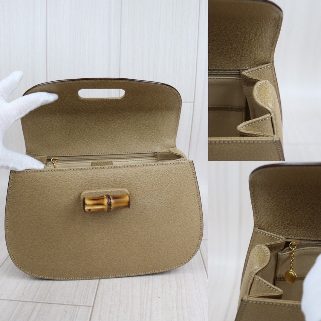 Rank A ｜ GUCCI Vintage Bamboo Hand Bag ｜23120711