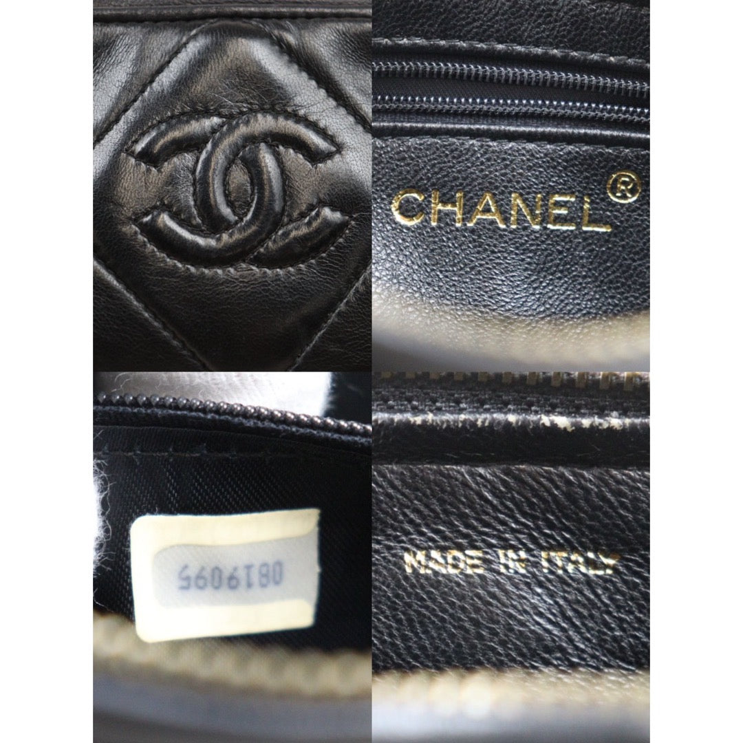 Rank AB｜ CHANEL Lamb Skin Shoulder Bag Black  Made in 1986-1988Year ｜P24061135