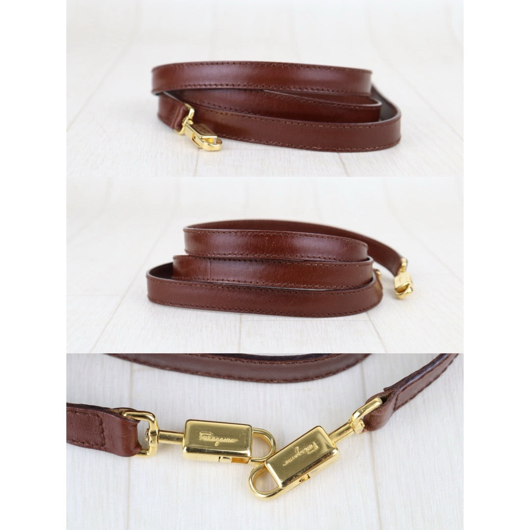 Good ( Rank AB)｜Ferragamo Gancini 2WAY Handbag Shoulderbag Golden Brown｜H25090812