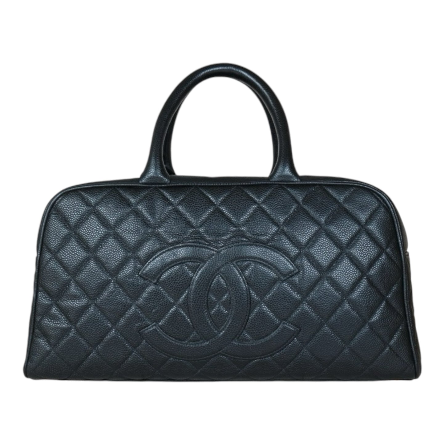 Very Good ( Rank A)｜ CHANEL  Caviar Skin Leather Calf Leather Bowling Bag Hand Bag Made In 2003～2004Year｜S24090504