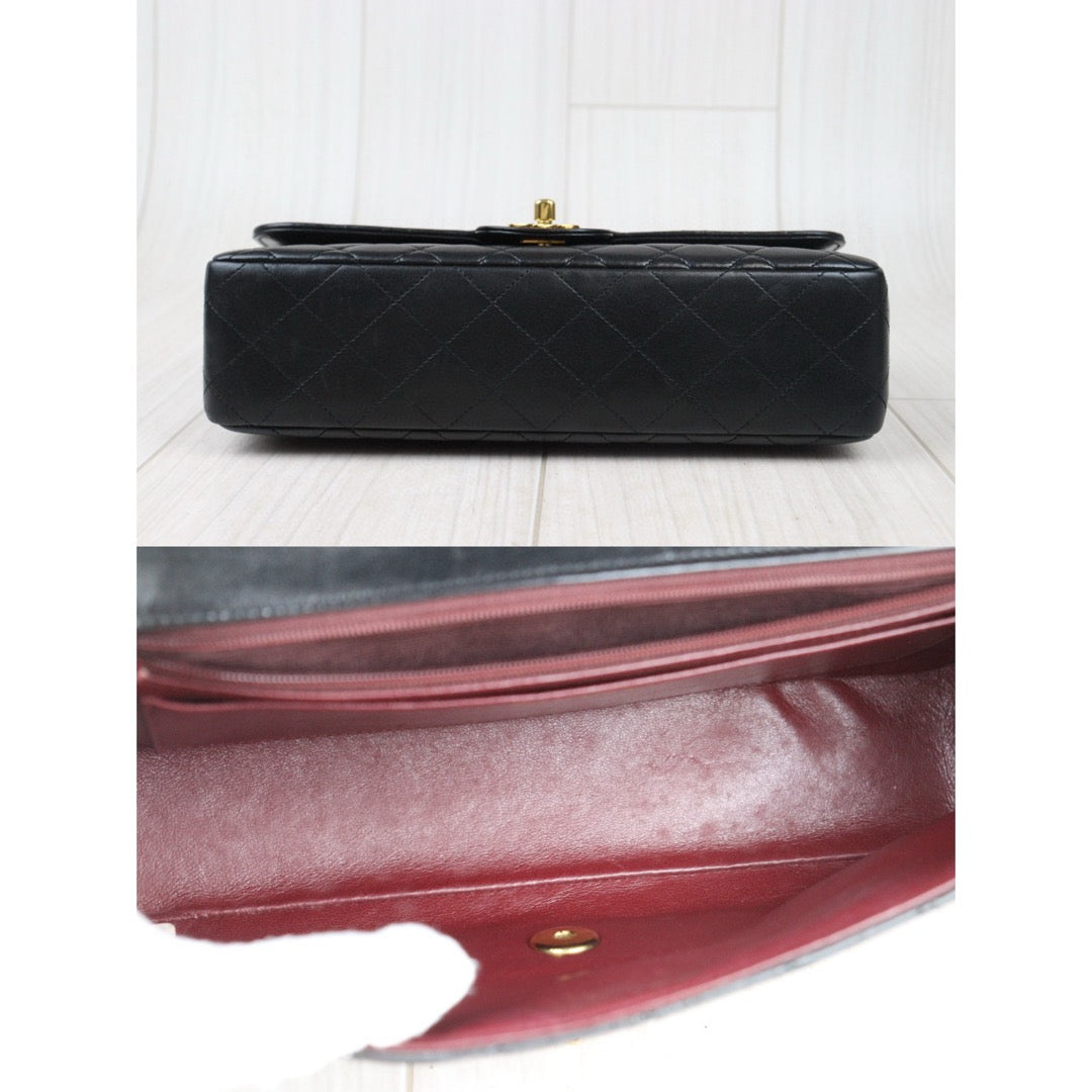 Good ( Rank AB)｜CHANEL Coco Handle Lamb Skin Handbag Black  Made In 1991-1994Year｜P24073008