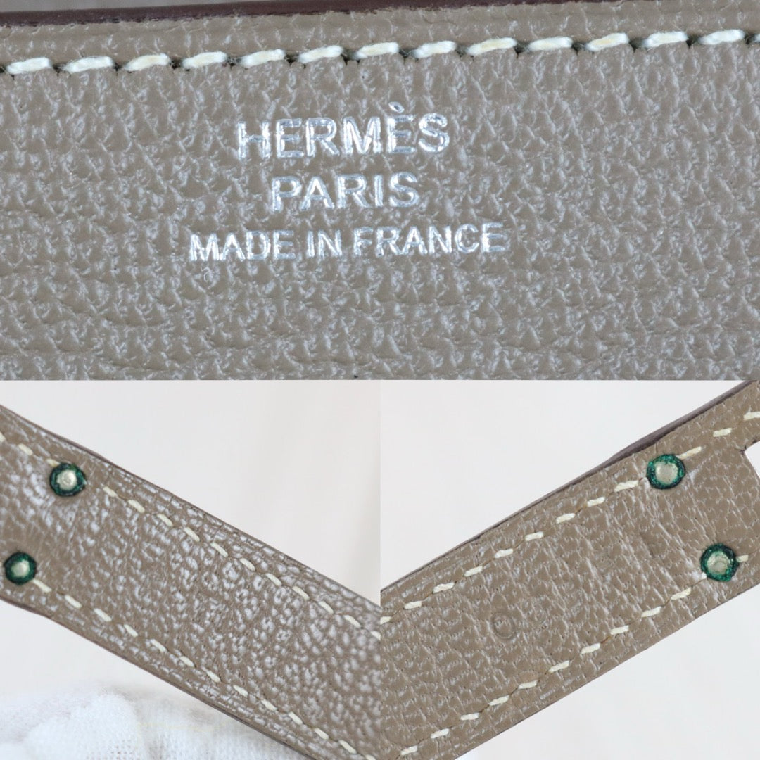 Excellent（Rank SA)｜ HERMES Epson Skin Kelly Wallet Blue Jean □Q Stamp Made In 2013Year｜W25081404
