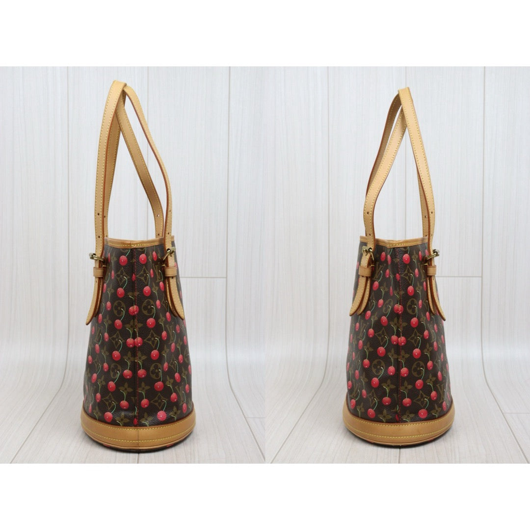 Good ( Rank AB)｜ LV Takashi Murakam Cherry Monogram Petit Bucket PM Tote Bag With Pouch｜S26030910