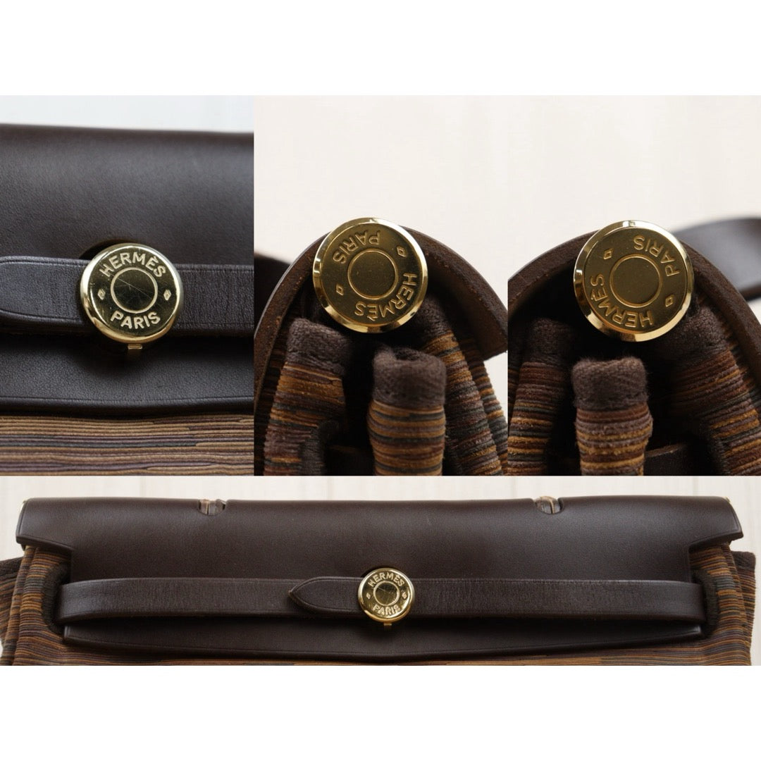 Good ( Rank AB)｜ HERMES Vibrato Leather Herbag PM □H Shoulder Bag  Made In 2004 Year｜25051703