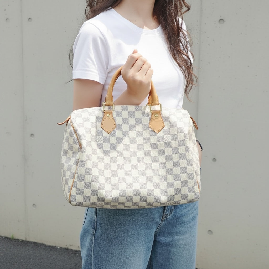Include Entrupy Certificate of Authenticity｜Excellent（Rank SA）｜ Louis Vuitton Azul Speedy 30 Hand Bag  ｜X26040819