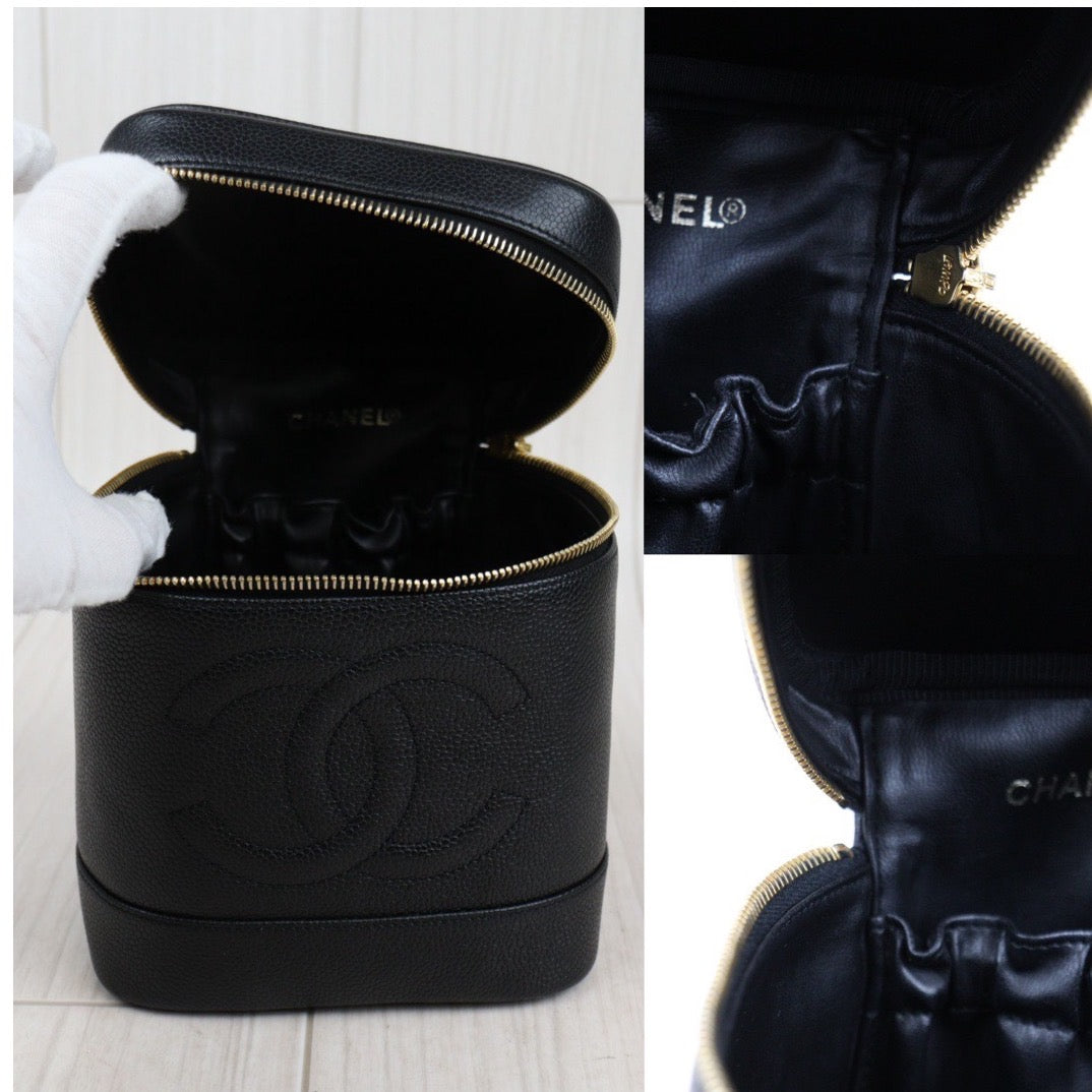 Rank A ｜ CHANEL Caviar Skin Vanity Handbag Made In 1994-1996Year｜24022107