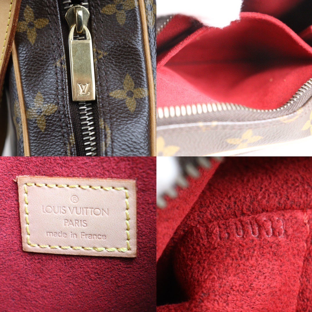 Red Louis Vuitton Monogram Croissant MM Hobo Bag