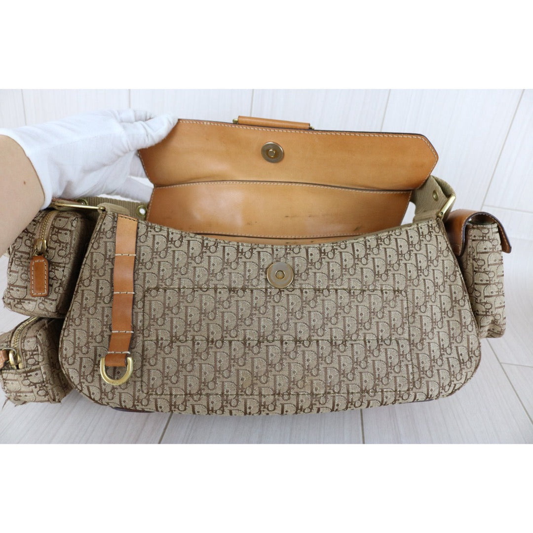 Good ( Rank AB)｜ Dior Punk Canvas Khaki Shoulder Bag ｜S25120401