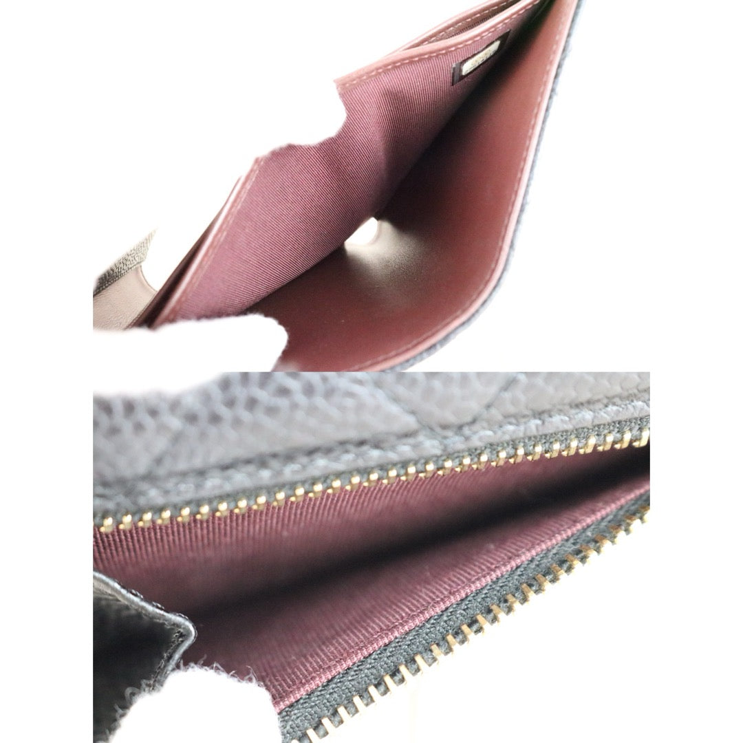 Very Good ( Rank A)｜Chanel Caviar Skin Black Wallet Made In 2019Year ｜X25070607