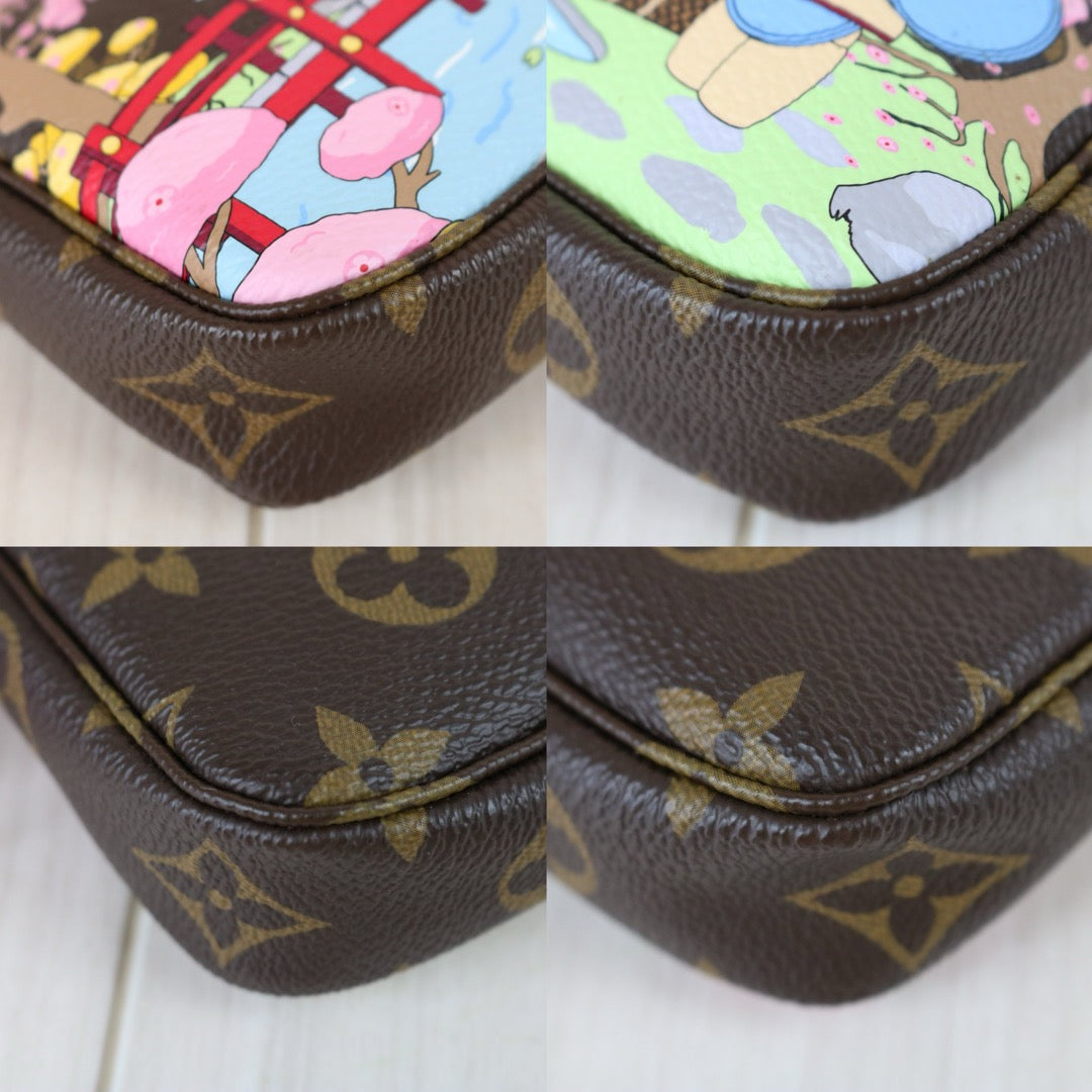 Include Entrupy Certificate of Authenticity｜Very Good ( Rank A) ｜ Louis Vuitton Monogram 2021 Christmas Animation Mini Pochette Accessoire Limited Edition｜X26090414