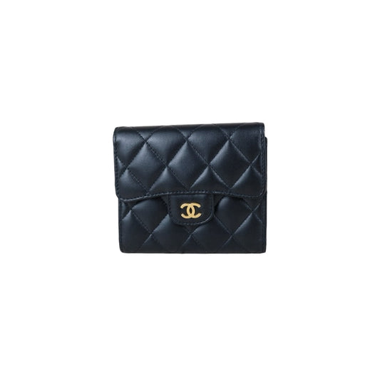 Include Entrupy Certificate of Authenticity｜Very Good ( Rank A)｜CHANEL Lamb Skin Black Wallet Made In 2018-2019Year｜S26050703