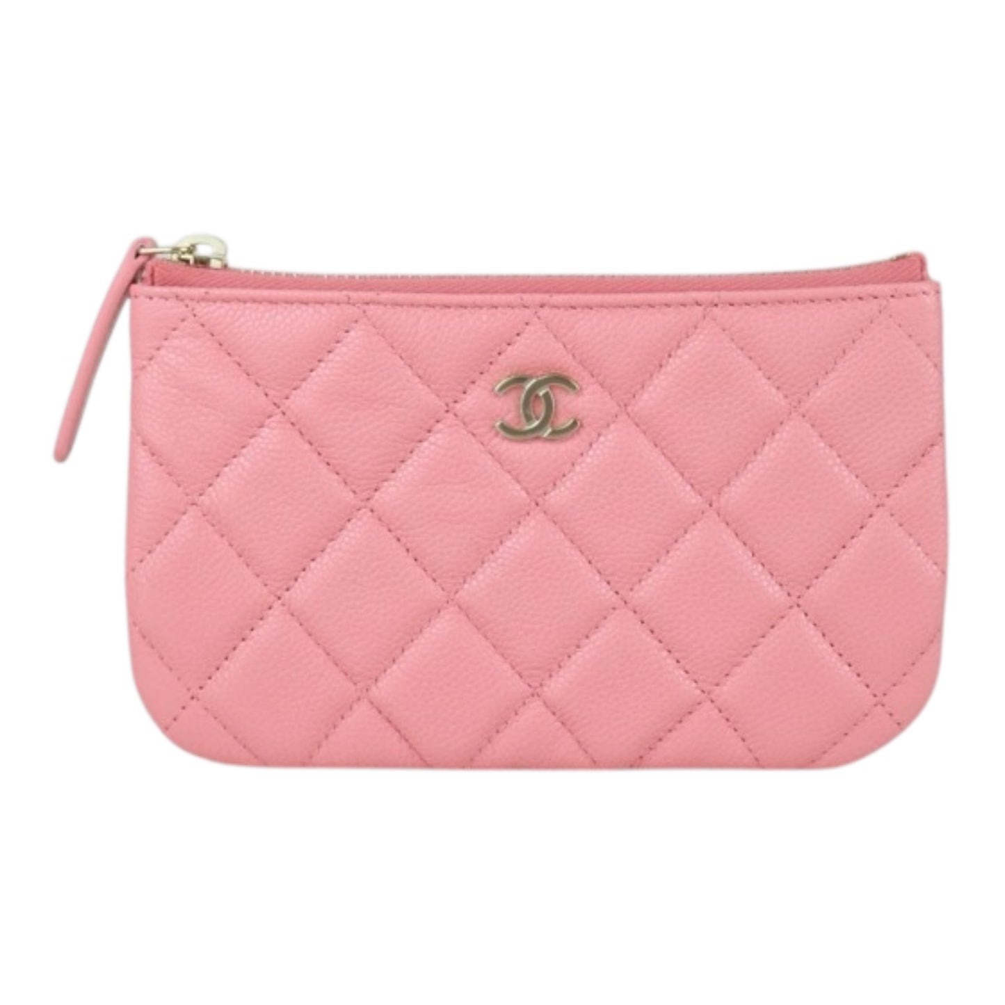 Excellent（Rank SA）｜CHANEL Caviar Skin  Leather Calf Leather Card Holder Pink IC Chips Model｜S25042304