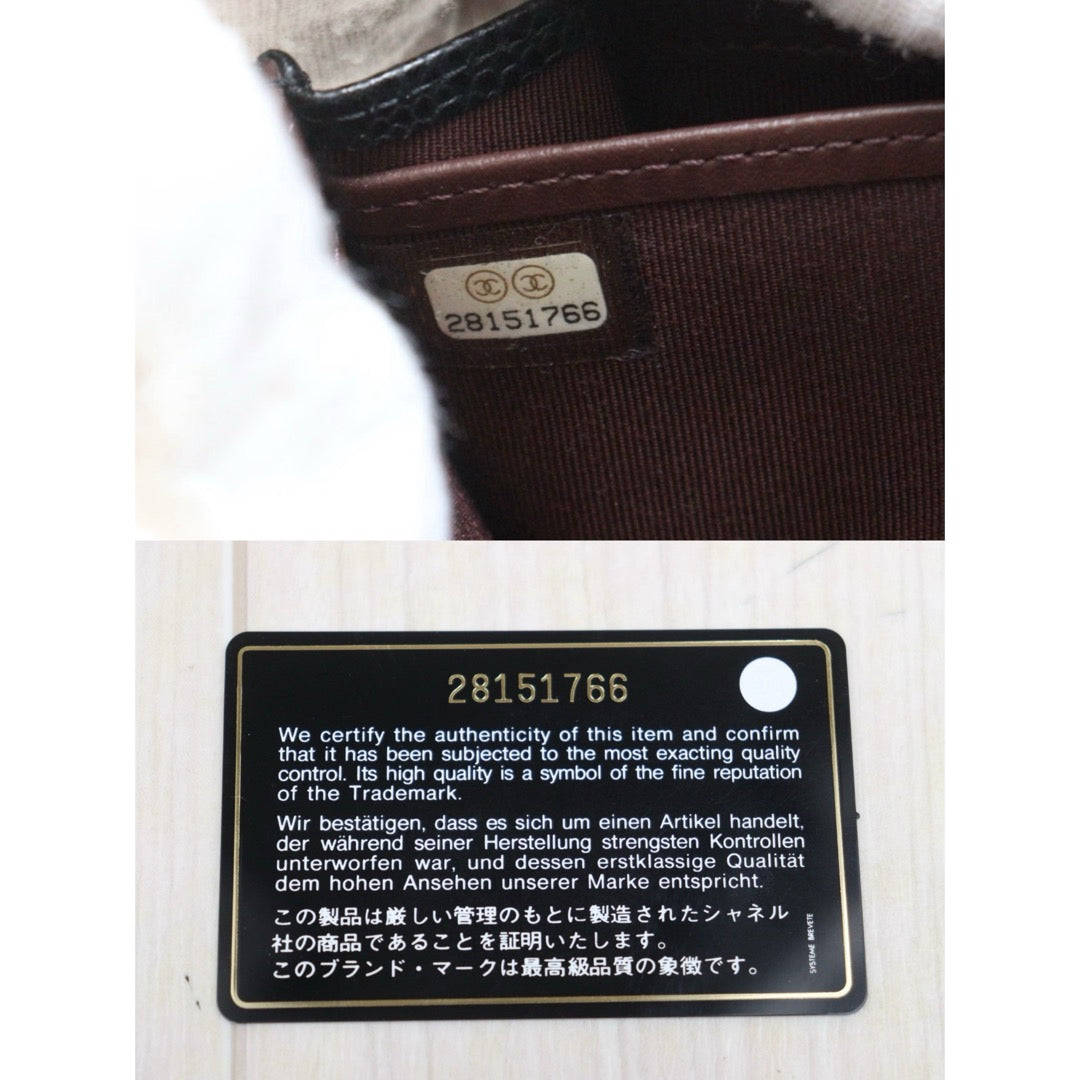 Include Entrupy Certificate of Authenticity｜Good ( Rank AB) ｜CHANEL Caviar Skin Black Long Wallet Made In 2019-2020Year｜26052805