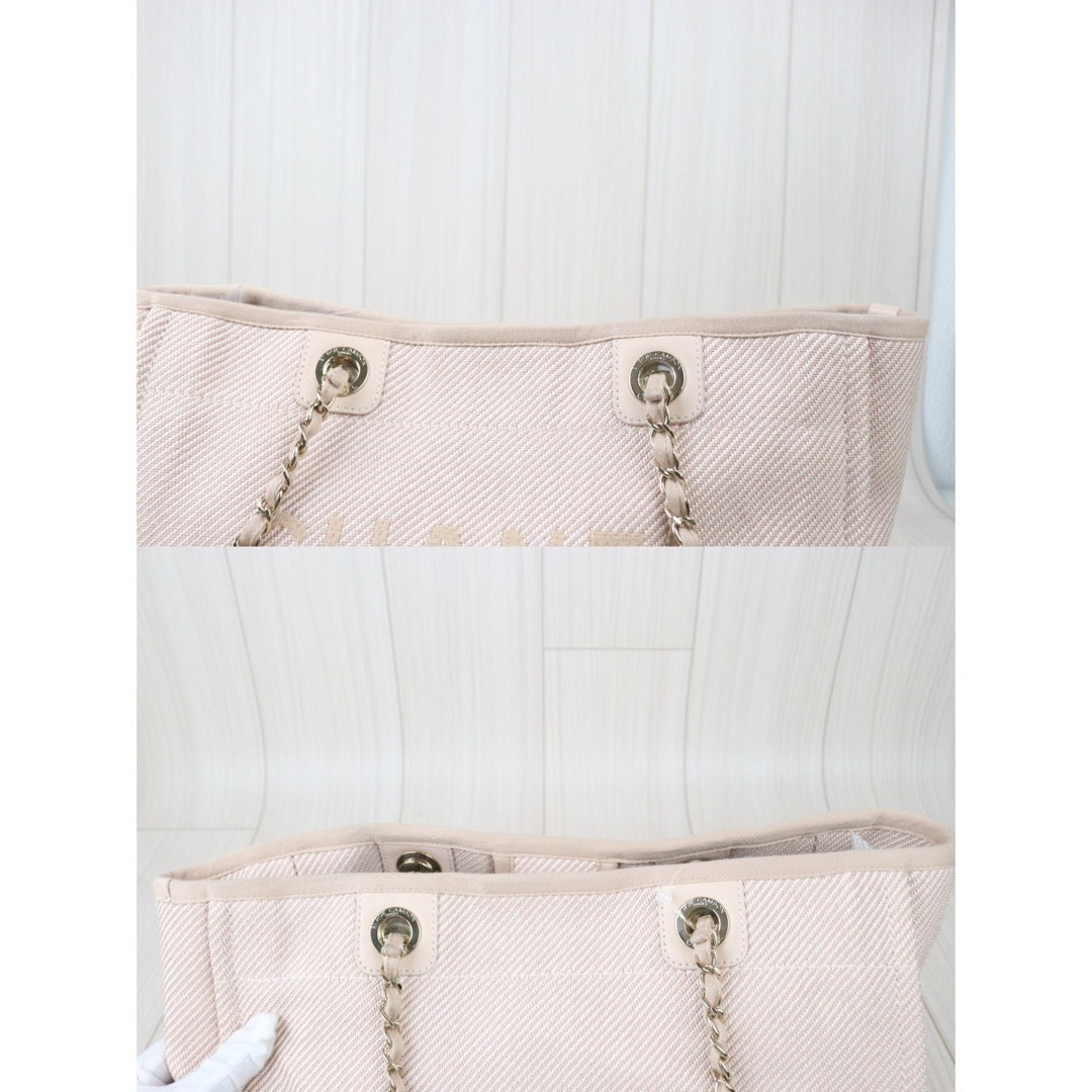 Rank A ｜ CHANEL Canvas Tote Bag Pink  Made In 2020-2021 Year｜P24062804