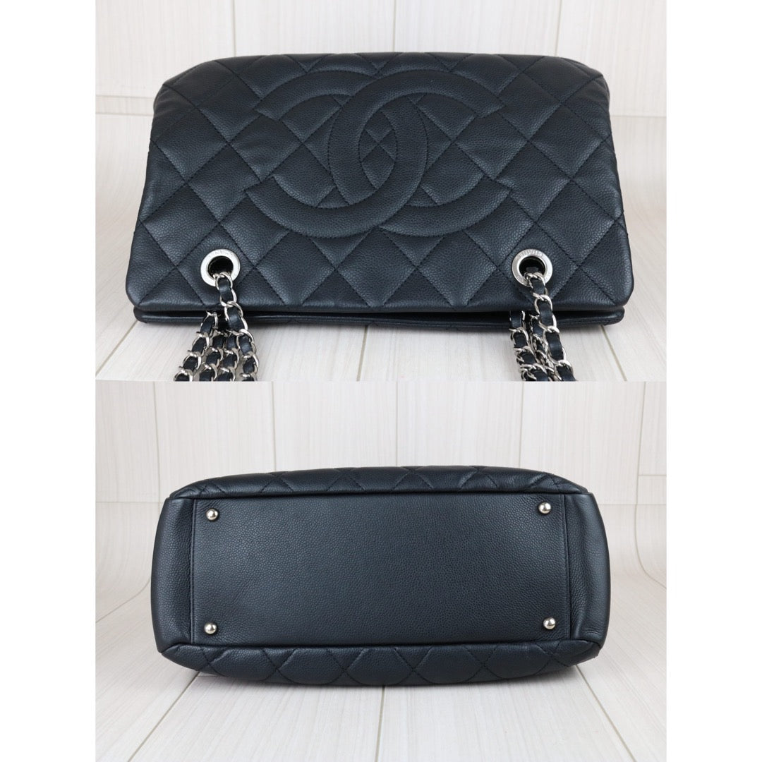 Include Entrupy Certificate of Authenticity｜Very Good ( Rank A)｜ CHANEL Caviar Skin  Matrasse Chain Tote Bag Black Made In 2011Year｜X26041605