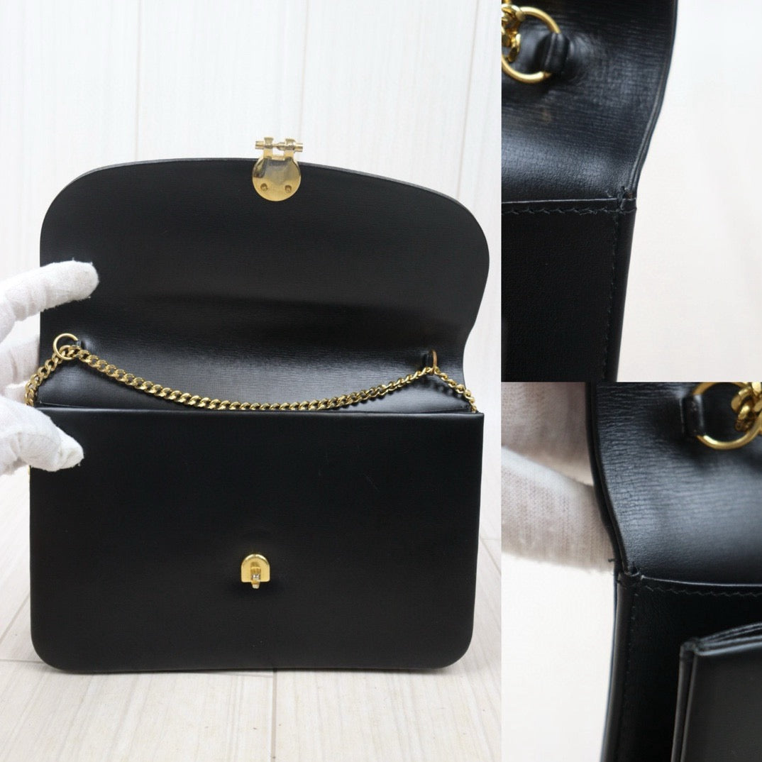 Good ( Rank AB)｜Dior Vintage Calfskin  Shoulder Bag Black ｜24101711