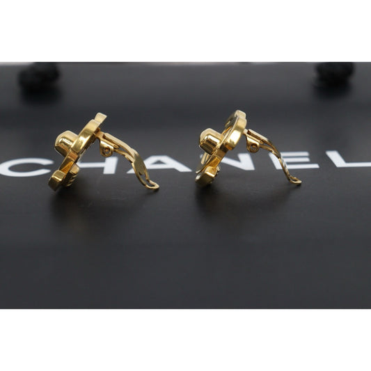 Very Good ( Rank A) |CHANEL Vintage 18K Gold Plating Earrings Made In 1996 Year GM|S25110437