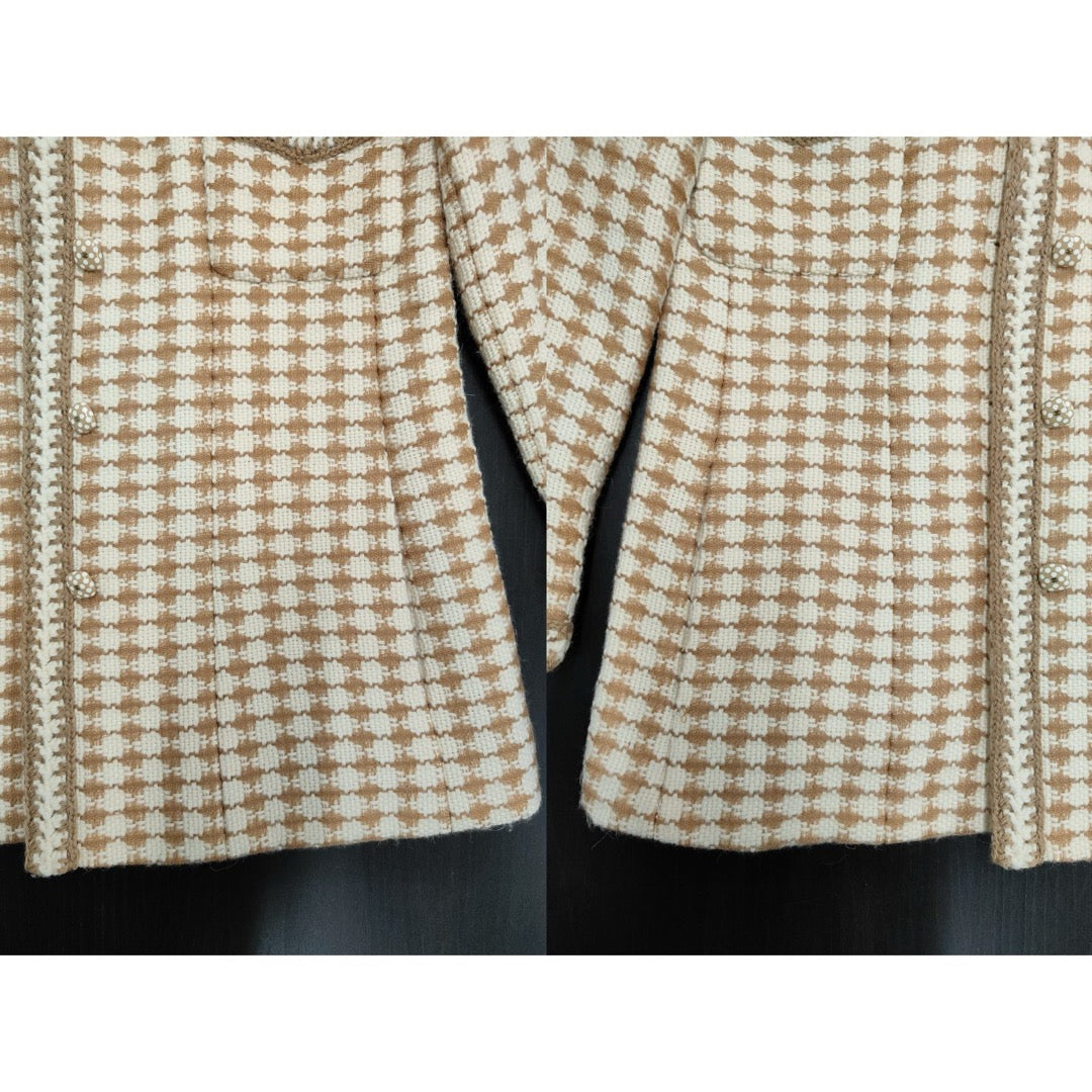Very Good ( Rank A) ｜ CHANEL 00A Wool Houndstooth Coat 40 size  ｜W25102107