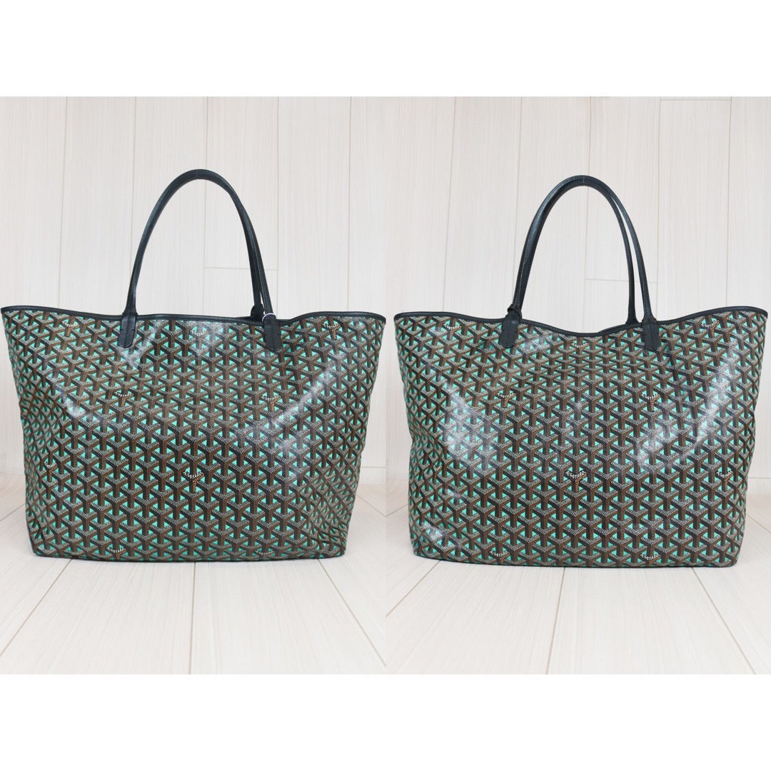 Rank A ｜ Goyard Saint-Louis GM Tote Bag Green｜S24071602