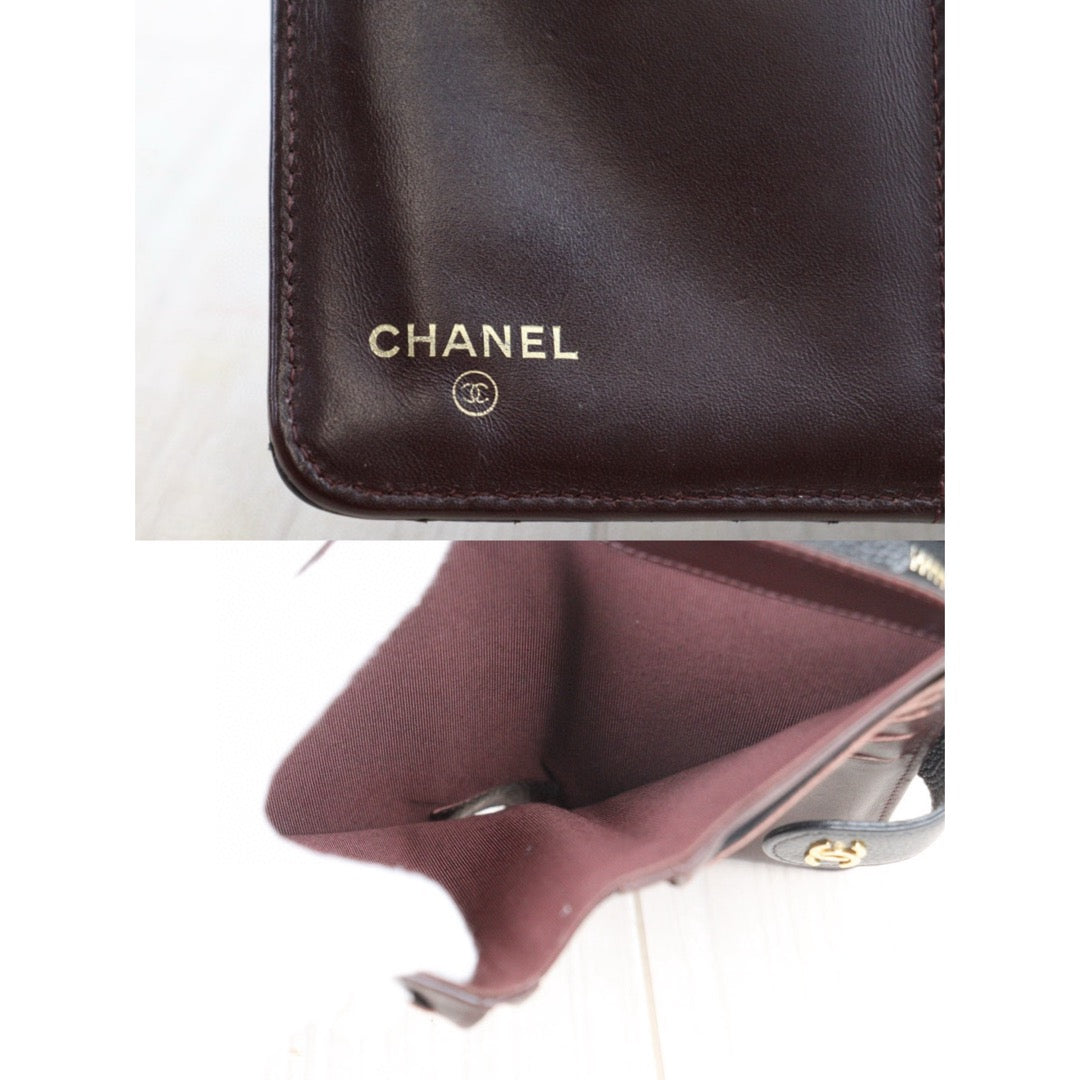 Rank AB｜Chanel Caviar Skin Black Wallet Made In 2014-2015Year｜24080504