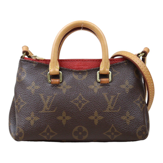 Rank AB ｜LV Monogram Pallas Nano Mini Handbag With Shoulder Bag｜S24052215