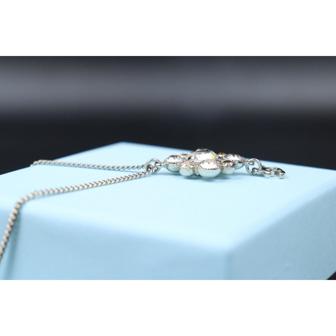 Very Good ( Rank A)｜ CHANEL COCO Mark Silver Plating Diamond Necklace  ｜S24112505
