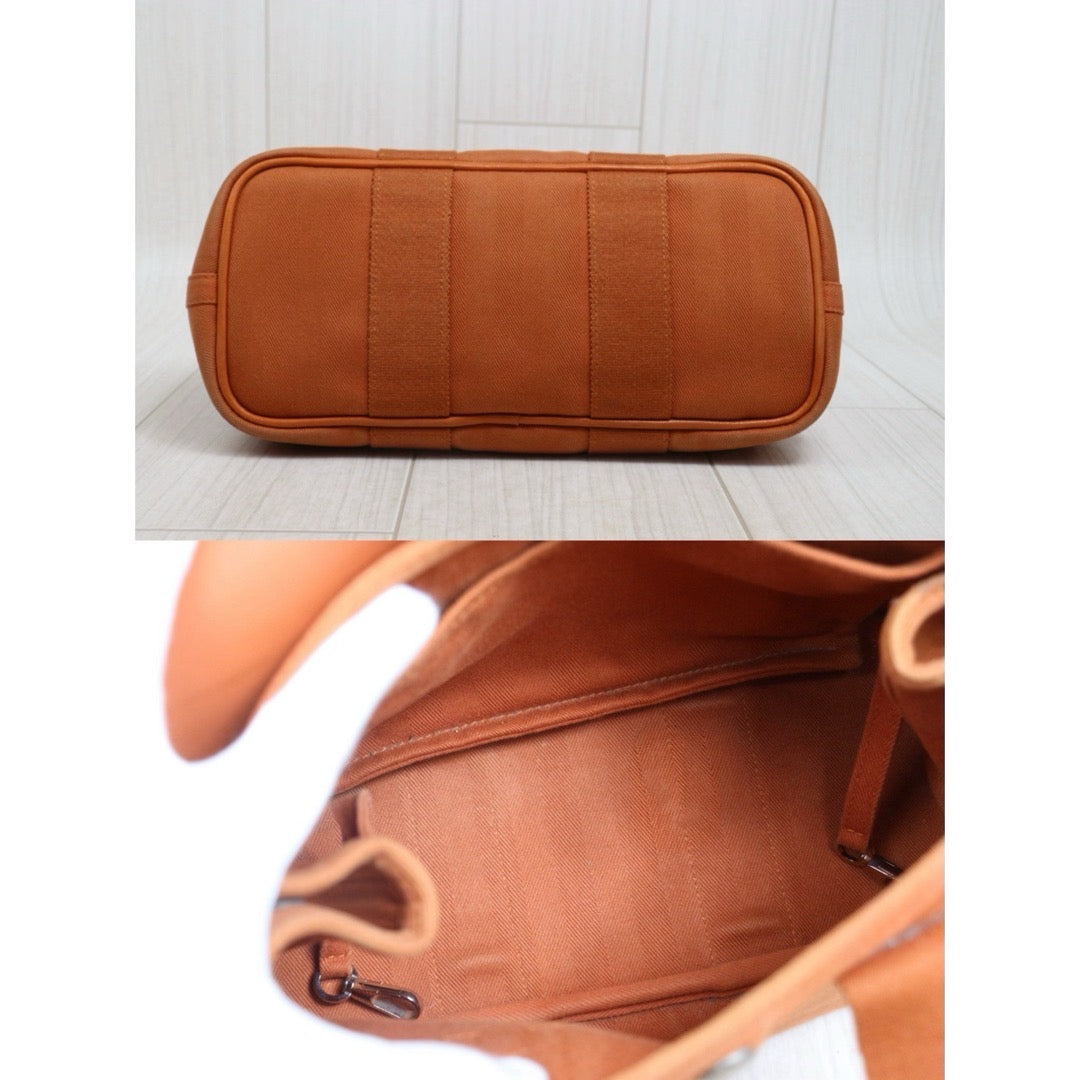 Include Entrupy Certificate of Authenticity｜Good ( Rank AB)｜ HERMES Valparaiso  Orange Canvas Hand Bag  PM｜26081901