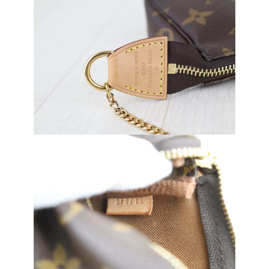 Include Entrupy Certificate of Authenticity｜Very Good ( Rank A)｜Louis Vuitton Monogram Mini Pochette Accessoires ｜S26041410