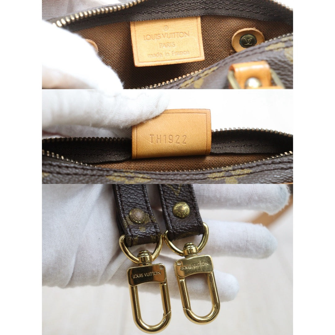 Include Entrupy Certificate of Authenticity｜Good ( Rank AB)｜ Louis Vuitton Monogram Mini Speedy Hand Bag  With Shoulder Strap｜26042808