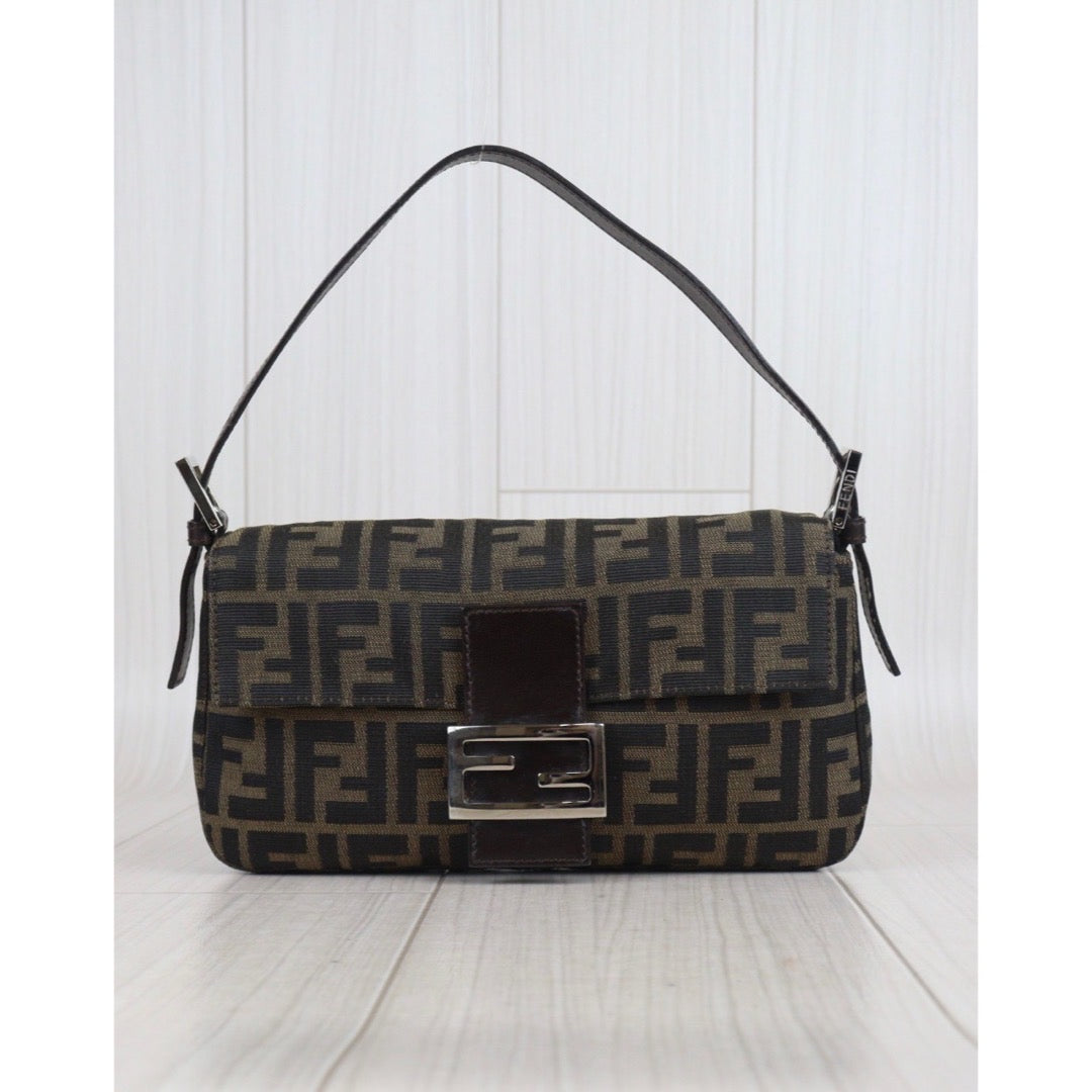 Rank A｜ FENDI Zucca Mamma Baguette Shoulder Bag ｜23092805