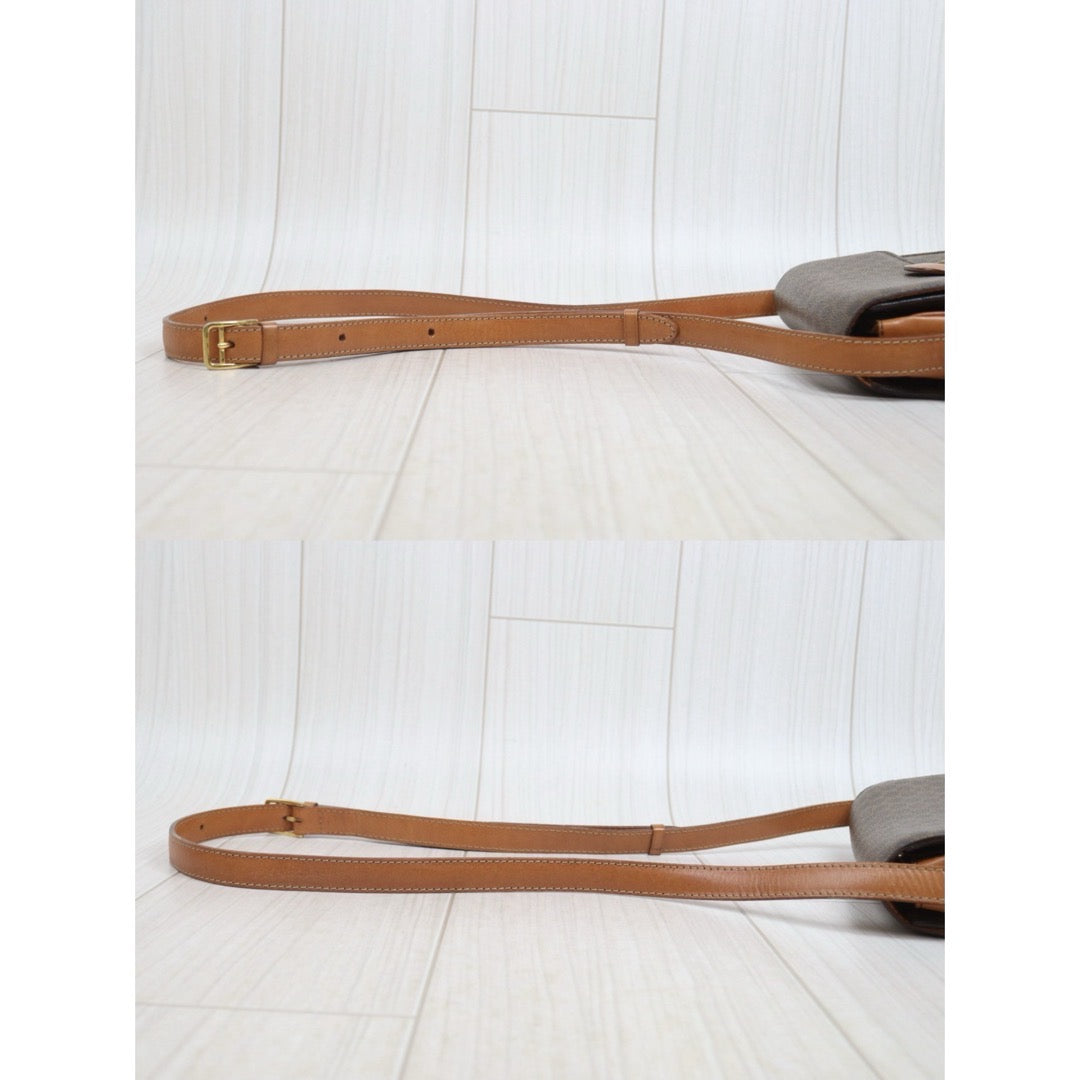 Include Entrupy Certificate of Authenticity｜Good ( Rank AB) ｜CELINE Macadam Canvas Horse Carriage Shoulder Bag｜26082009