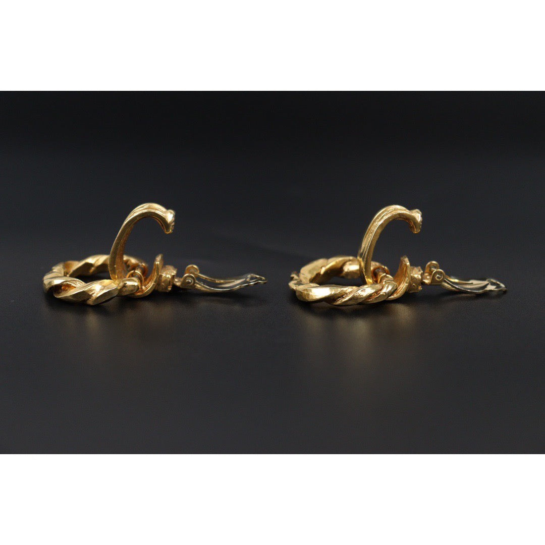 Very Good ( Rank A) ｜Yves Saint Laurent Gold 24 Plated Earrings ｜Q24041506