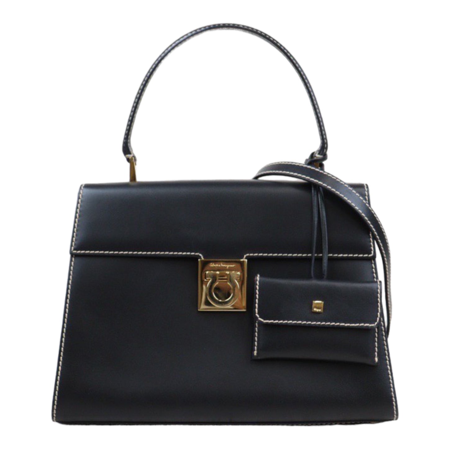 Rank A  ｜Ferragamo Gancini 2WAY Handbag  Shoulder Bag｜ Q24021531