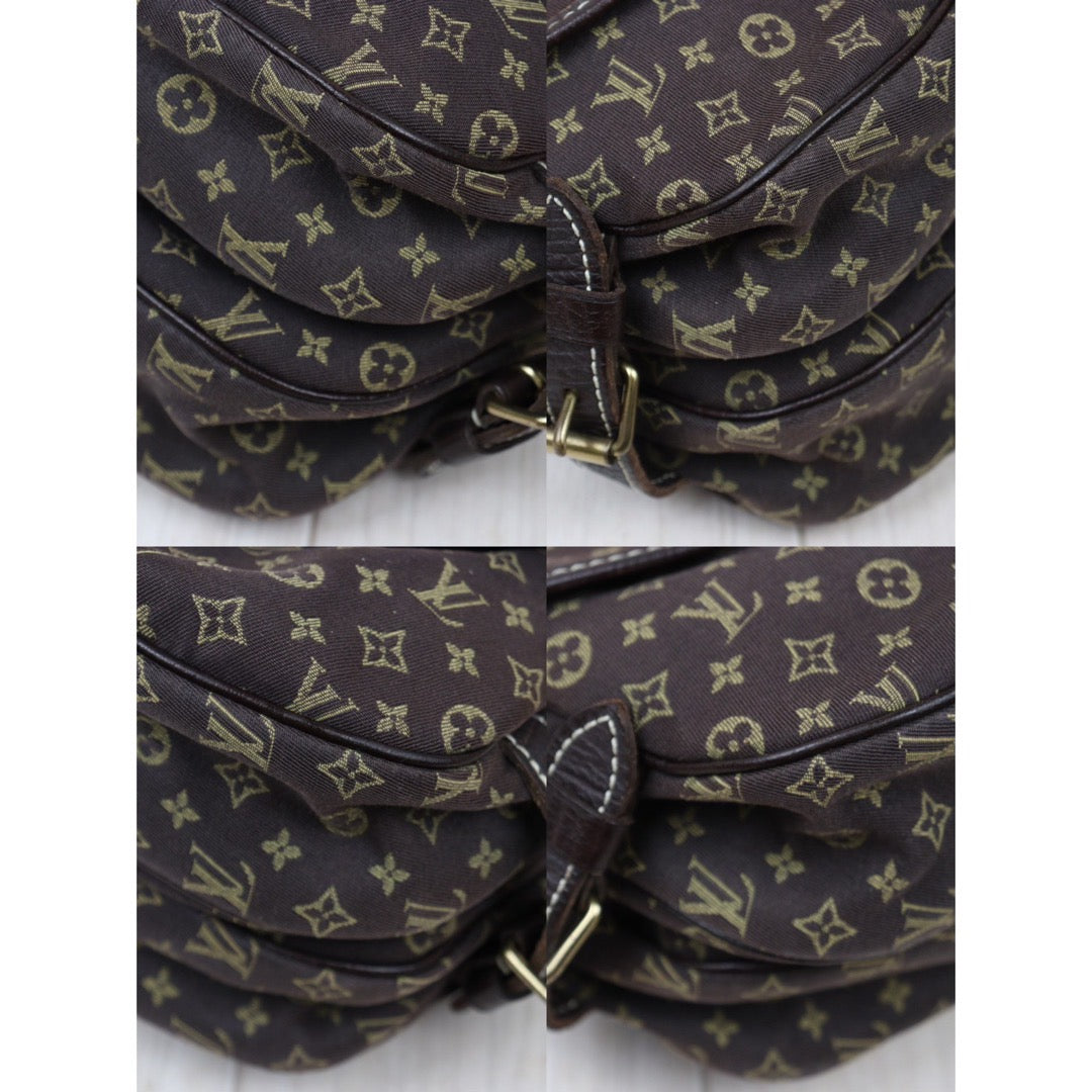 Rank AB｜LV Monogram Mini Run Saumur  Shoulder Bag Canvas Leather Brown｜24053011