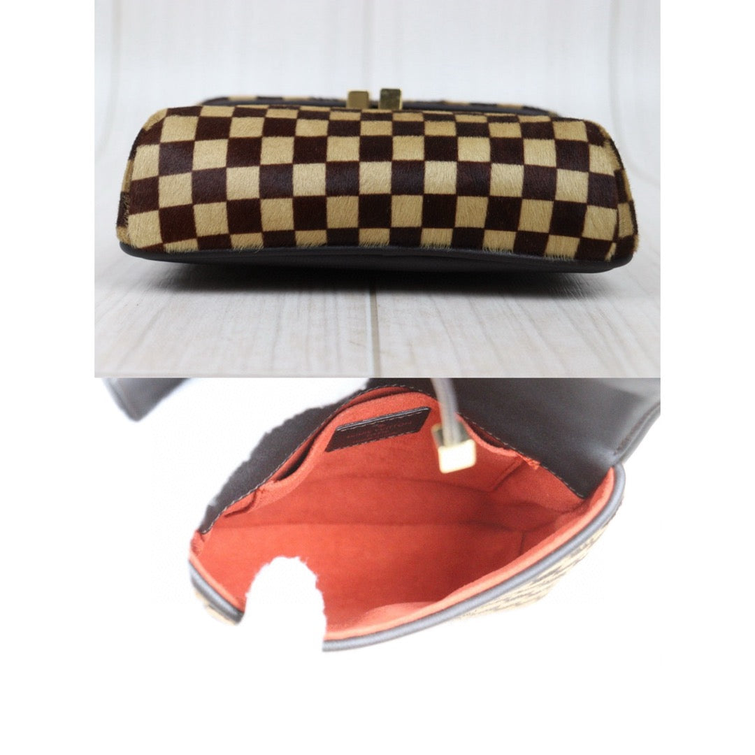 Include Entrupy Certificate of Authenticity｜Very Good ( Rank A)｜ Louis Vuitton Gazelle Damier Sauvage Halaco Shoulder Bag Brown ｜S25021023