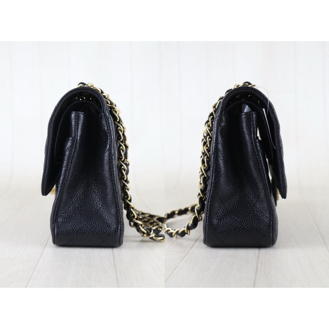 Include Entrupy Certificate of Authenticity｜Very Good ( Rank A)｜ CHANEL Matrasse Chain Caviar Skin Medium Black  Made In 2010-2011 Year｜S26061505